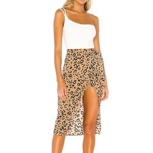Marla Skirt in Tan Leopard